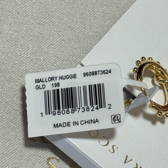 NWT Kendra Scott Mallory Gold Huggie Convertible Earrings in Blush Roses - Picture 12 of 12